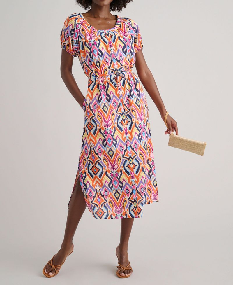 Women's Cotton Marguerite Midi Dress