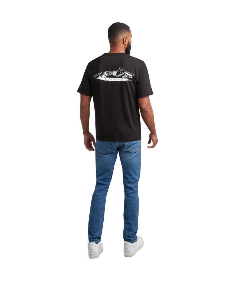 Men's Mountain Graphic 2-Way Stretch Relaxed-Fit T-Shirt