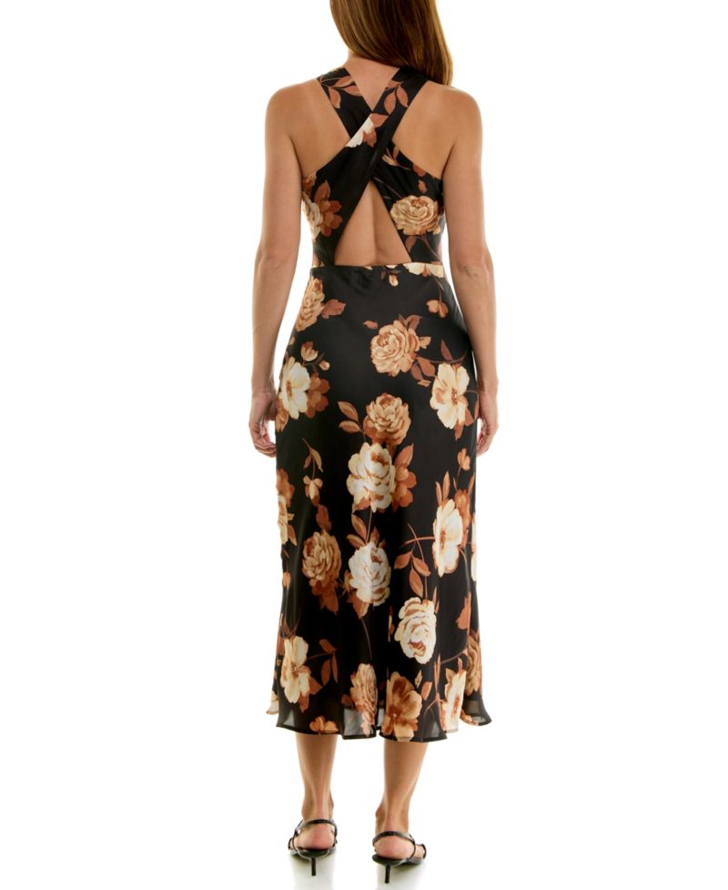 Juniors' Sleeveless Cowl Neck Dress