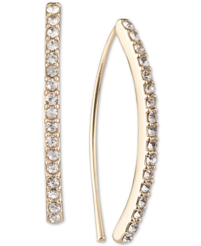 Pav&eacute; Threader Earrings