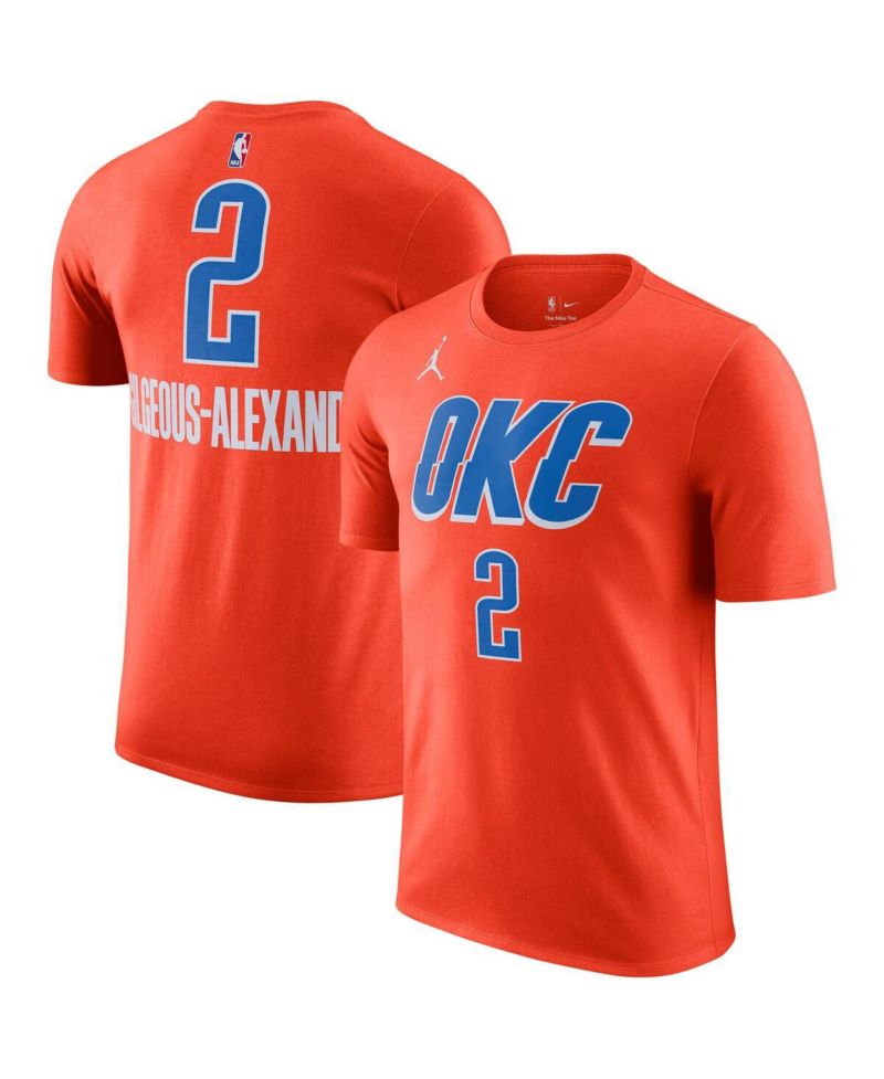 Men's Shai Gilgeous-Alexander Orange Oklahoma City Thunder 2022/23 Statement Edition Name & Number T-Shirt