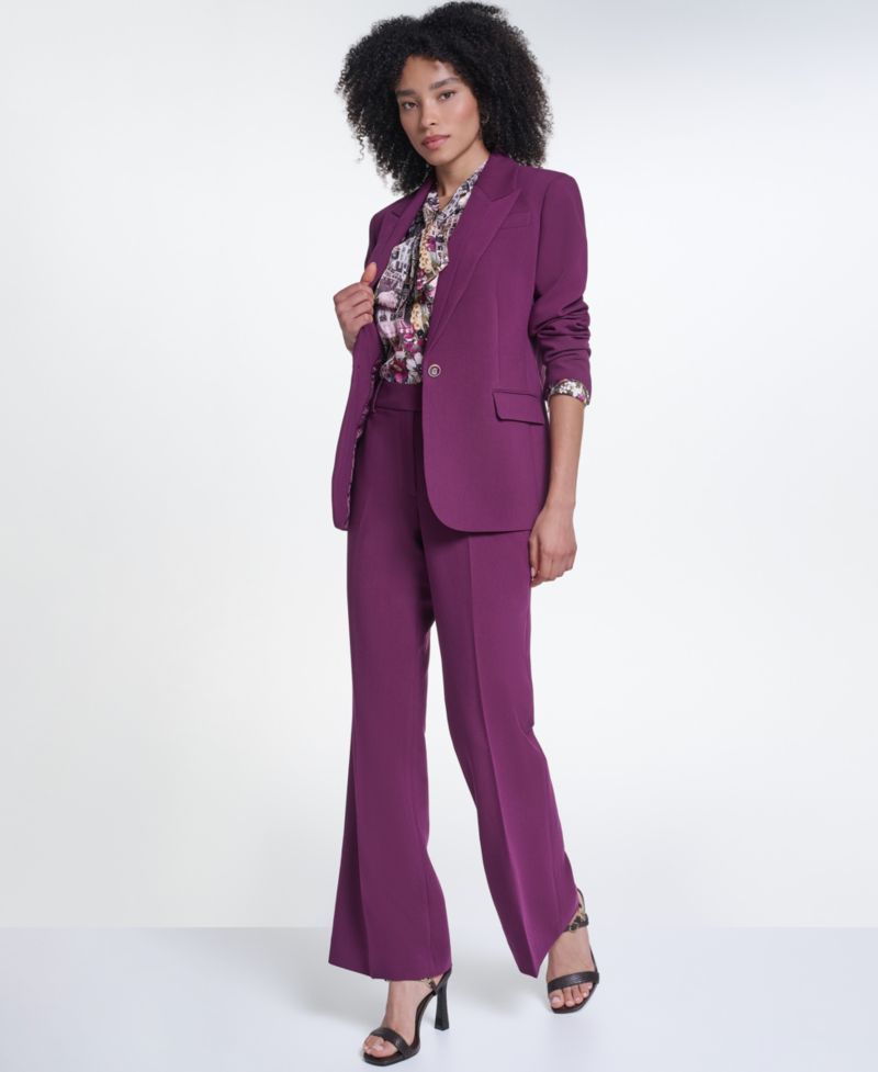 Women's Notch Collar One-Button Blazer