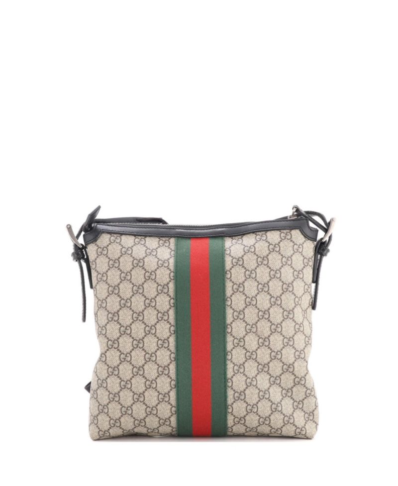 Medium Web Messenger Bag GG Coated Canvas