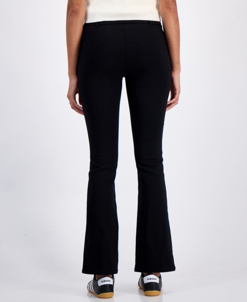 Juniors' Low Rise Belted Flare Pants