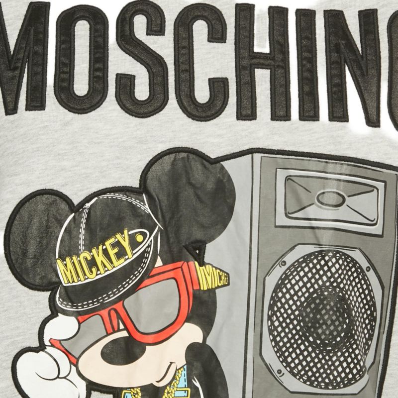 Women's X H&m X Disney Grey Mickey Embroidered Cotton Sweatshirt