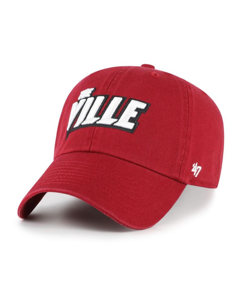 Men's Red Louisville Cardinals Clean Up Adjustable Hat