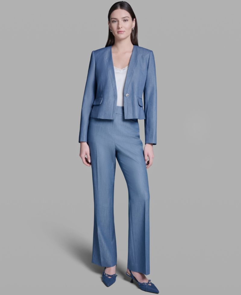 Women's High-Rise Wide-Leg Denim Pants