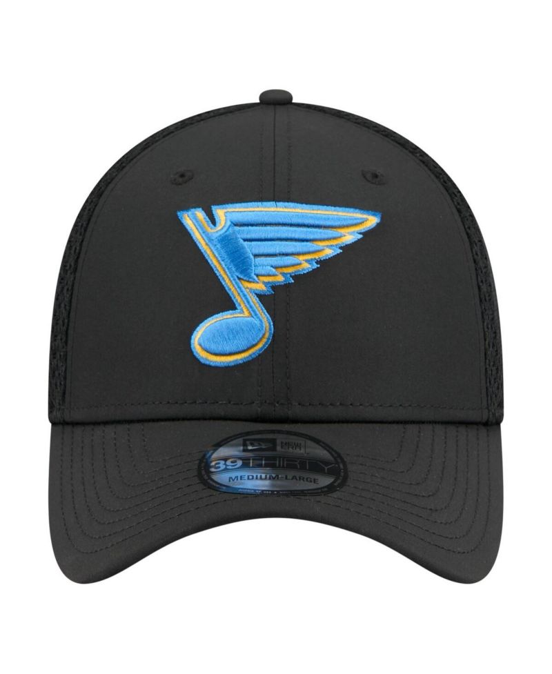 Men's Black St. Louis Blues Logo 39THIRTY Flex Hat