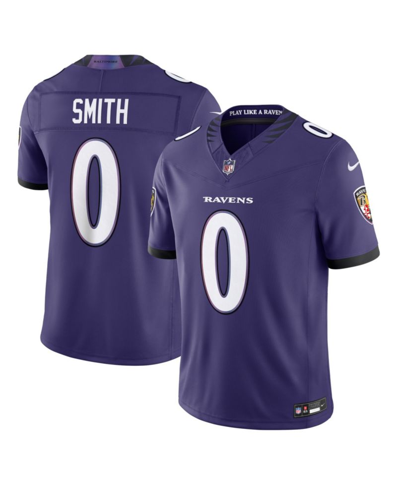 Men's Roquan Smith Purple Baltimore Ravens Team Vapor F.U.S.E. Stitched Limited Jersey