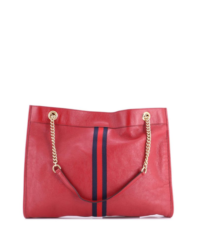 Large Rajah Chain Tote Leather