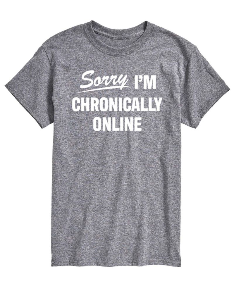 Men's Sorry Im Chronically Online Short-Sleeve Graphic T-Shirt
