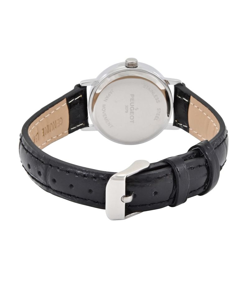 Womens Small Face Easy Read Minimalist Brown Leather Strap Watch
