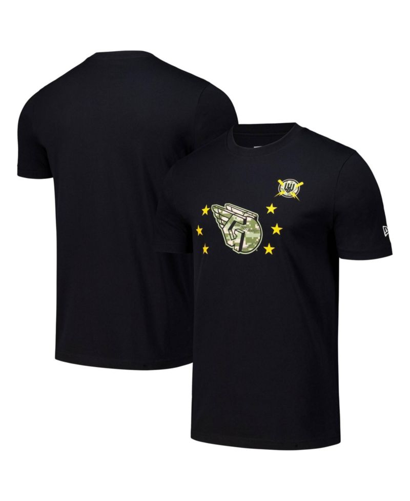 Men's Black Cleveland Guardians 2024 Armed Forces Day T-Shirt