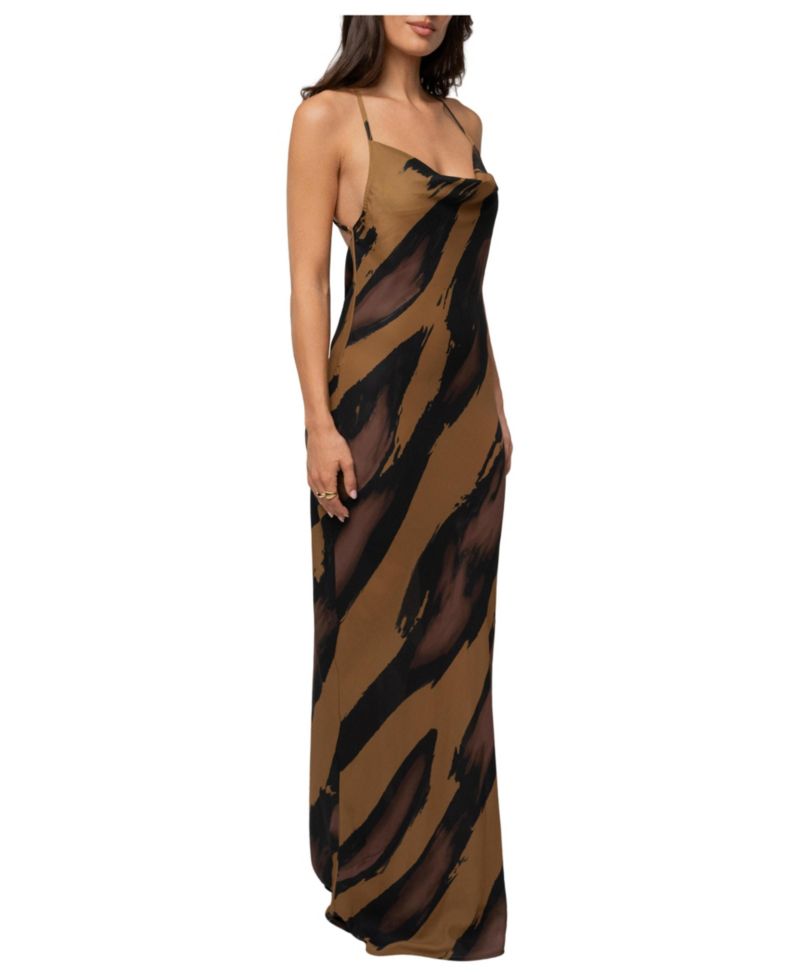Women's Dusk Infinite Journey Maxi Dress, Open-Back, Cowl-Neck