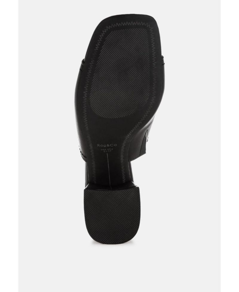 Rag and Co Womens Wuling Slip-On Soft Leather Heels