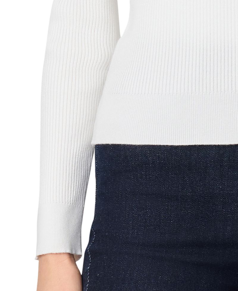Women's Mock-Neck Rib-Knit Sweater