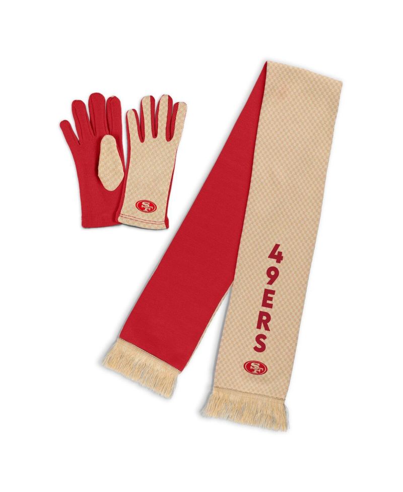 Women's San Francisco 49ers Tonal Scarf Glove Set