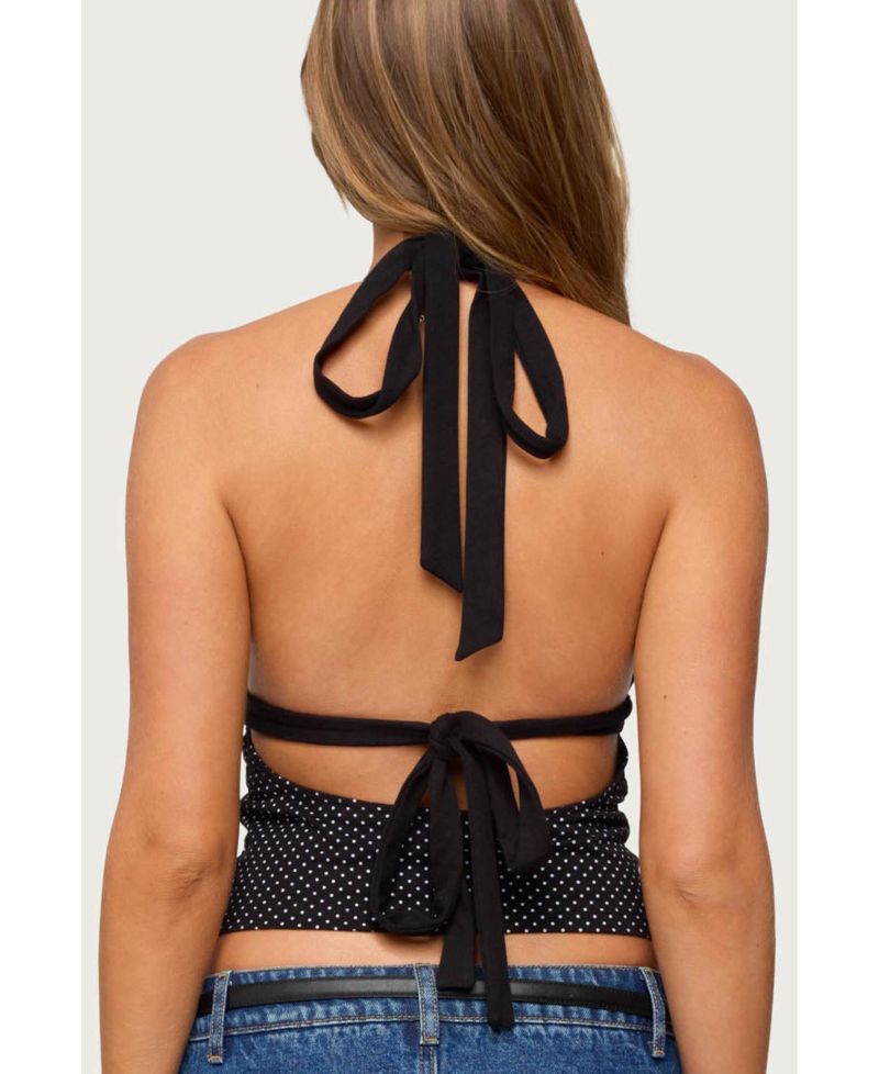 Women's Ginny Mixed Polka Dot Halter Top
