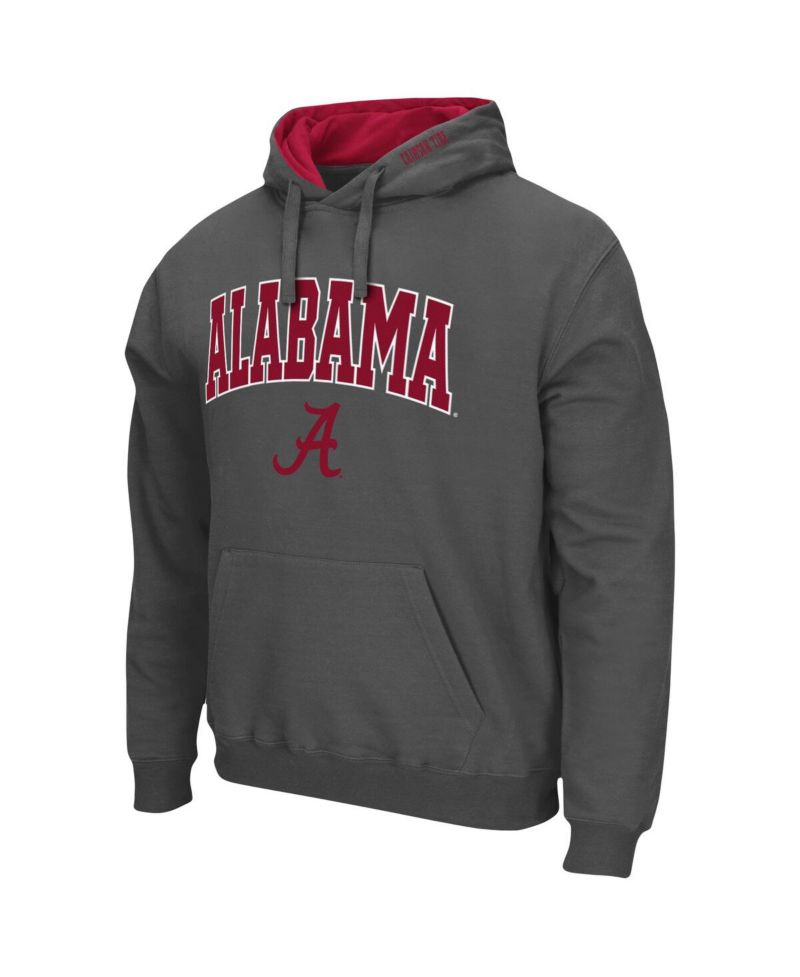 Men's Charcoal Alabama Crimson Tide Arch and Logo 3.0 Pullover Hoodie