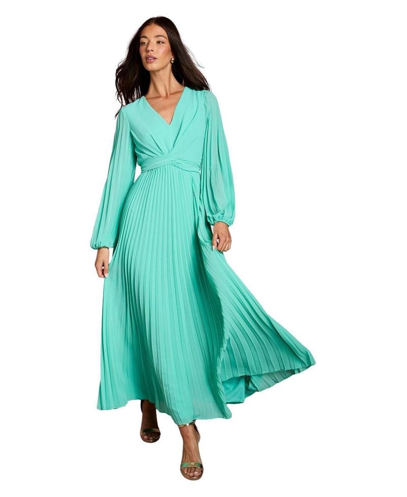Women's Pleated Wrap Dress