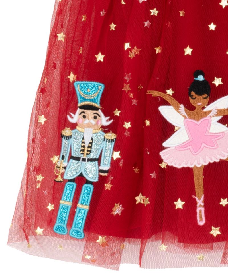 Girls' 2T-6X Nutcracker Velvet Bodice Star-Print Tutu Dress