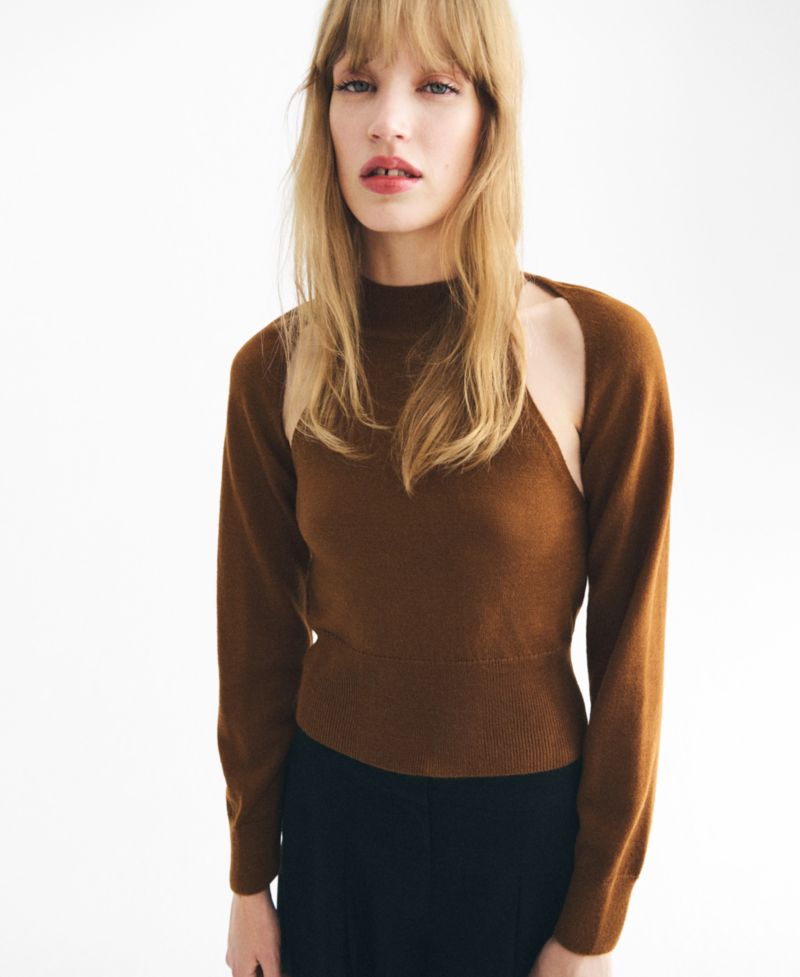 Women's Cardigan-Style Detailing Sweater