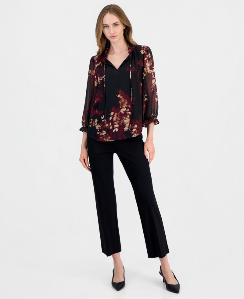 Petite Tulla Ruffle Long-Sleeve Blouse