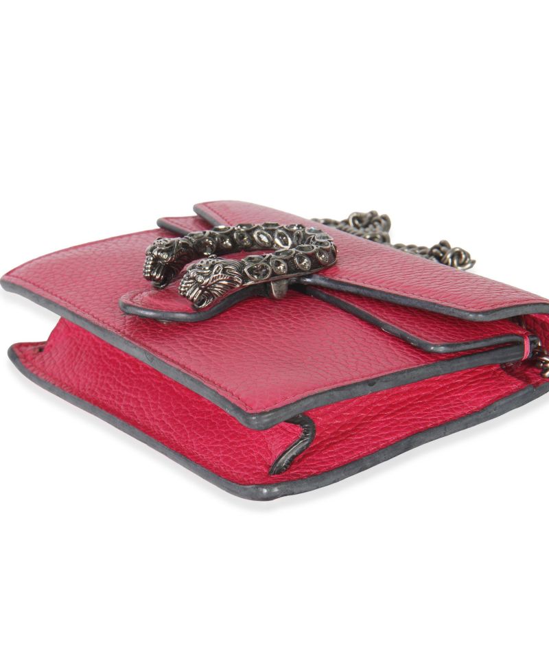 Pink Dollar Calfskin Crystal Super Mini Dionysus Flap