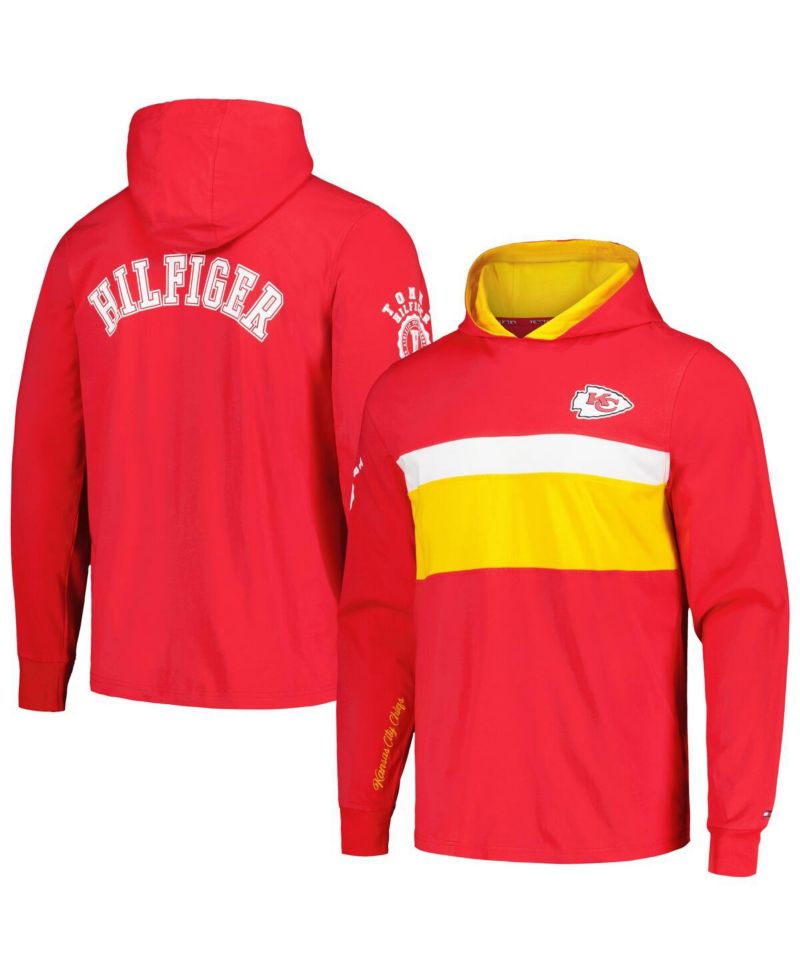 Men's Red Kansas City Chiefs Morgan Long Sleeve Hoodie T-shirt