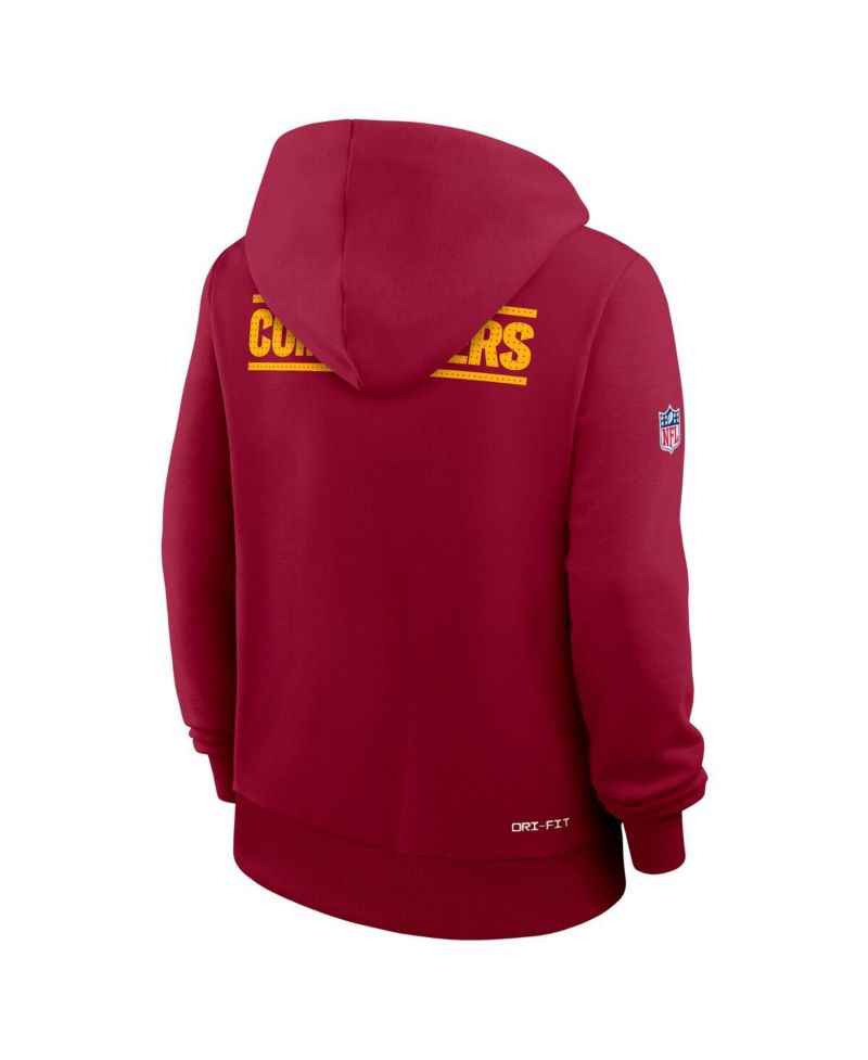 Women's Burgundy Washington Commanders Sideline Standard Issue Initial Home Dri-FIT Hoodie