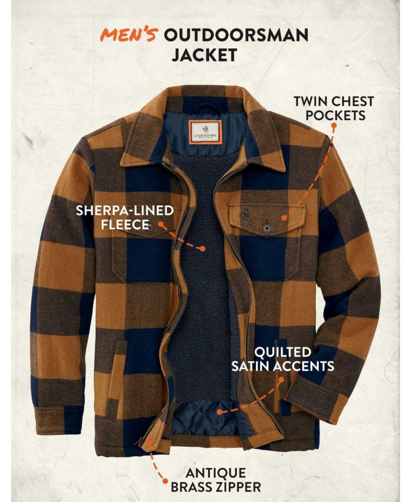 Big & Tall Wool Sherpa Lined Heavyweight Zip Up Coat