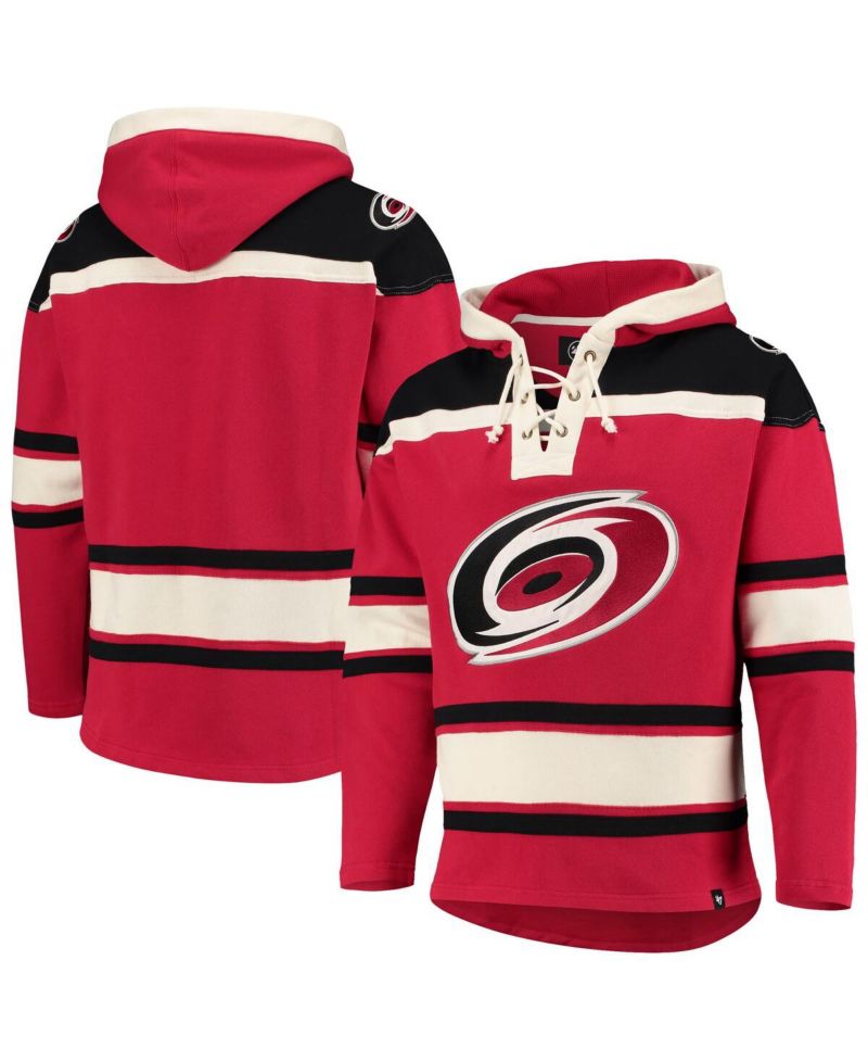 Men's Red Carolina Hurricanes Superior Lacer Pullover Hoodie