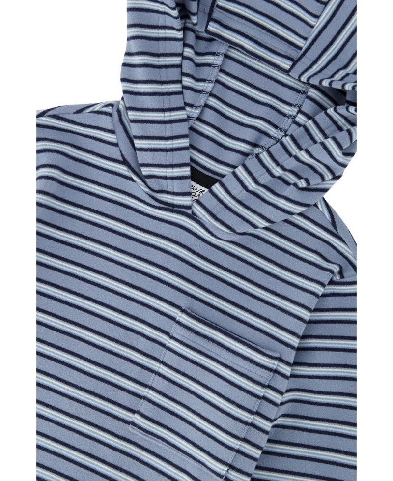 Little and Big Boy 6-12 Striped Brushed Jersey Hooded T-Shirt