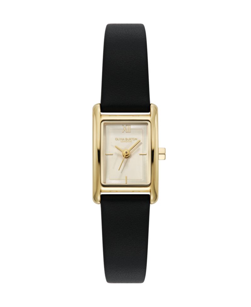 Women's Mini Grove Black Leather Strap Watch 16mm