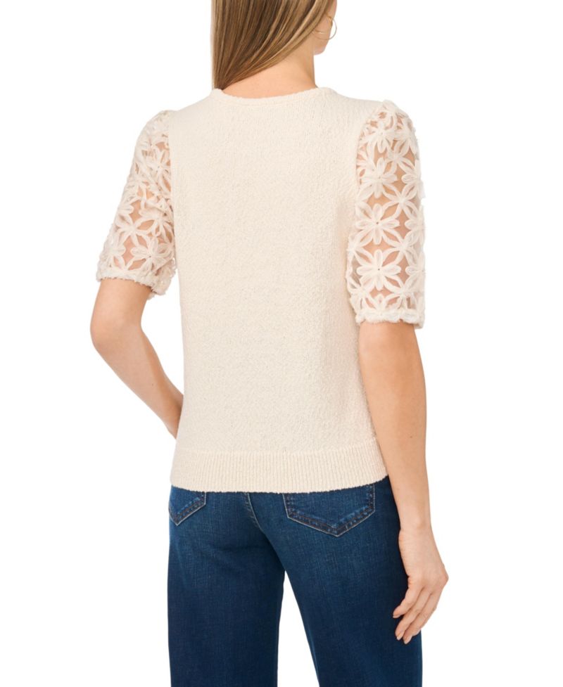 Women's Textured Crewneck Top
