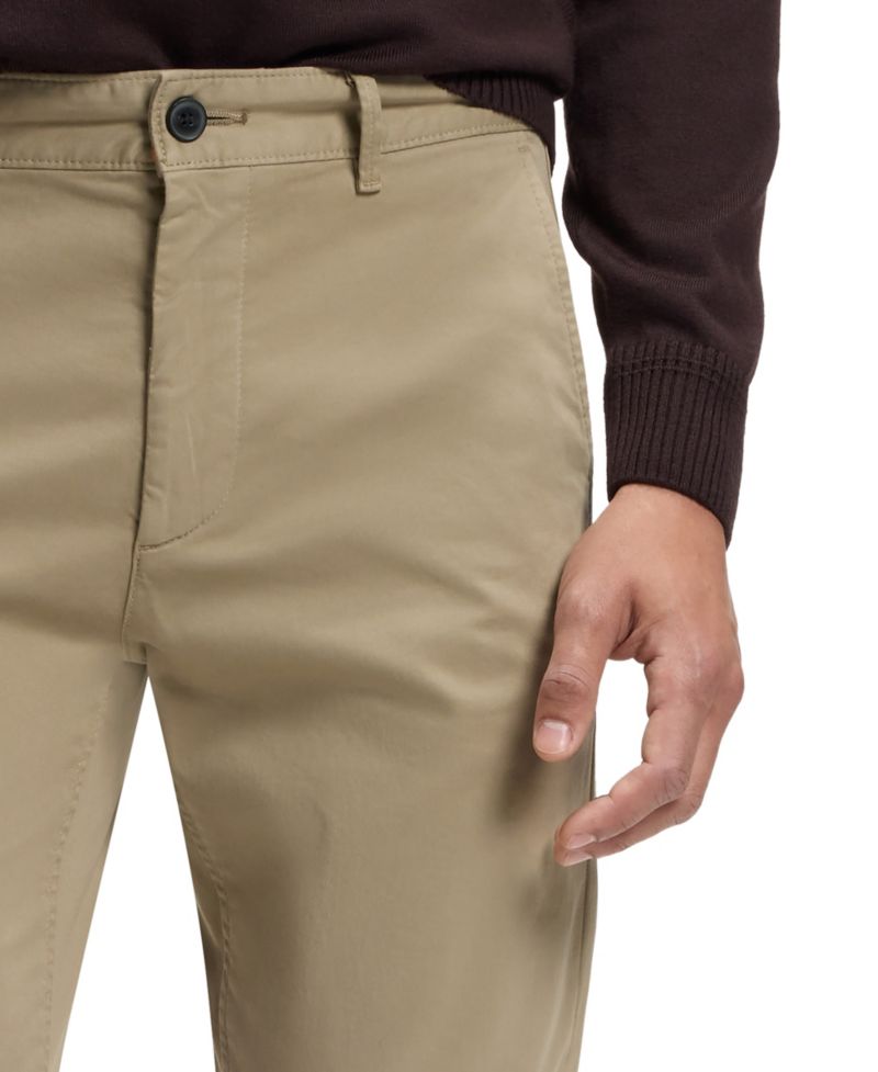 Men's Stretch-Cotton Satin Slim-Fit Chinos