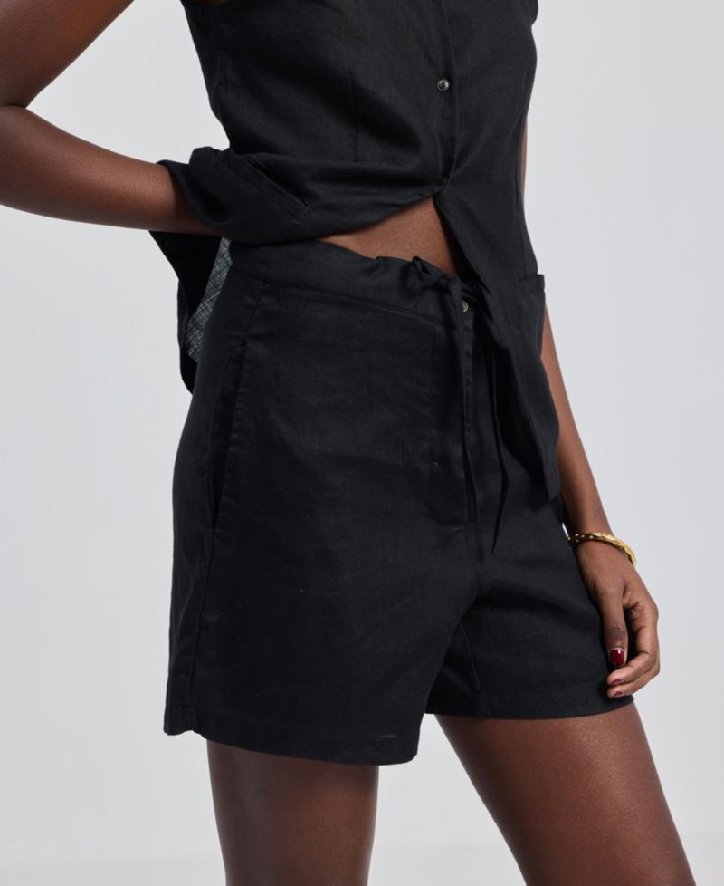 Women's Hemp Shorts in Black