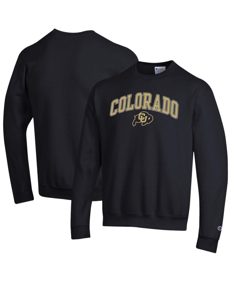 Men's Heather Gray Colorado Buffaloes Arch Over Logo Pullover Sweatshirt