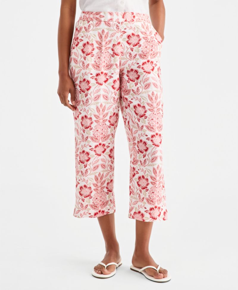 Women's 100% Linen Drawstring Pants