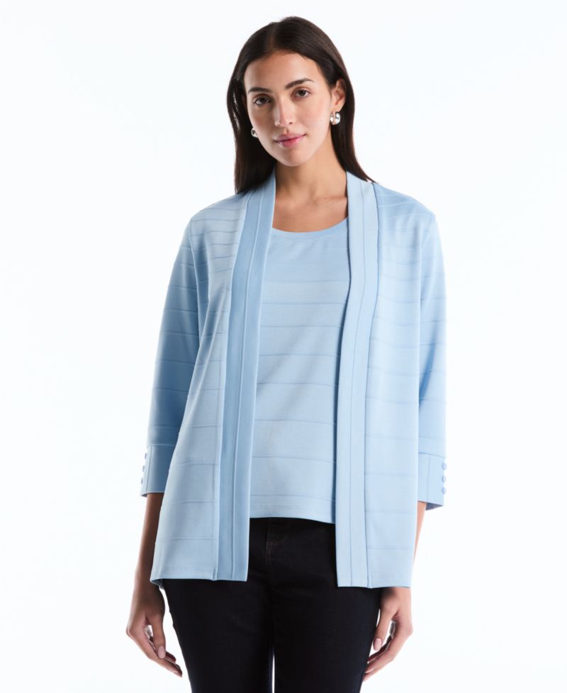 Petite Ottoman Knit Cardigan Sweater