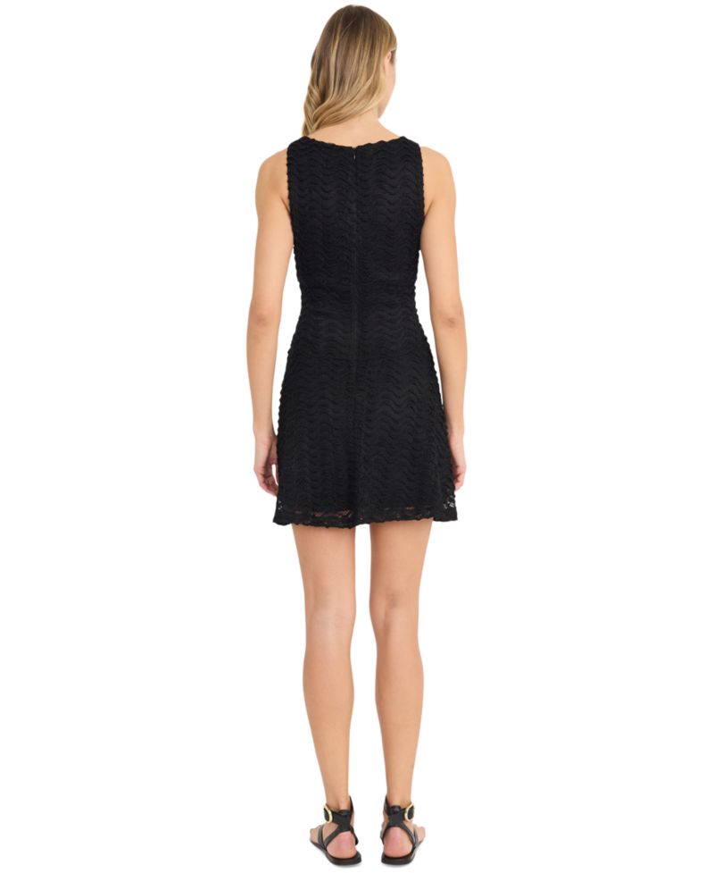Women's Crochet Empire-Waist Mini Dress