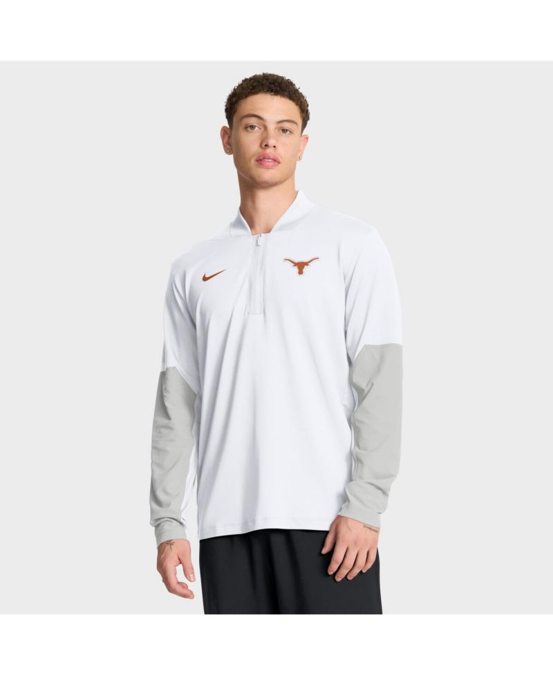Men's White Texas Longhorns One Goal Performance Half-Zip Pullover Sweatshirt