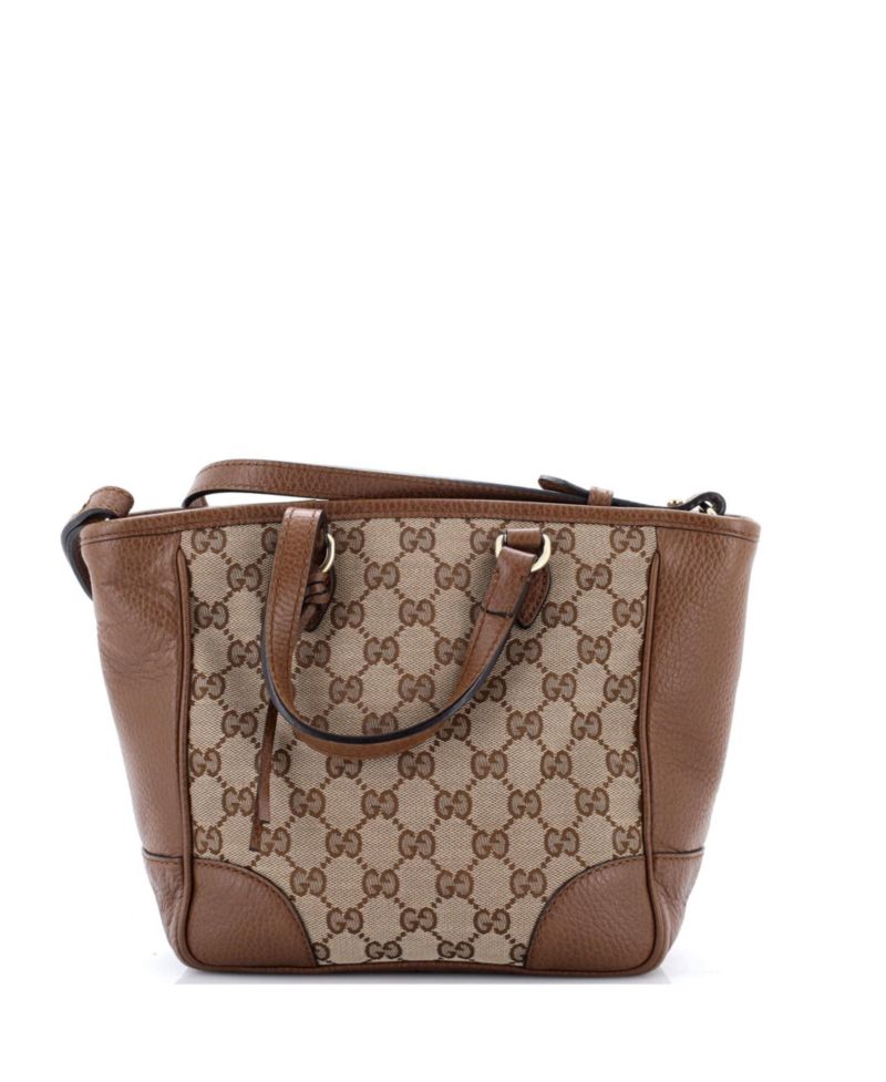 Small Bree Convertible Tote GG Canvas with Leather