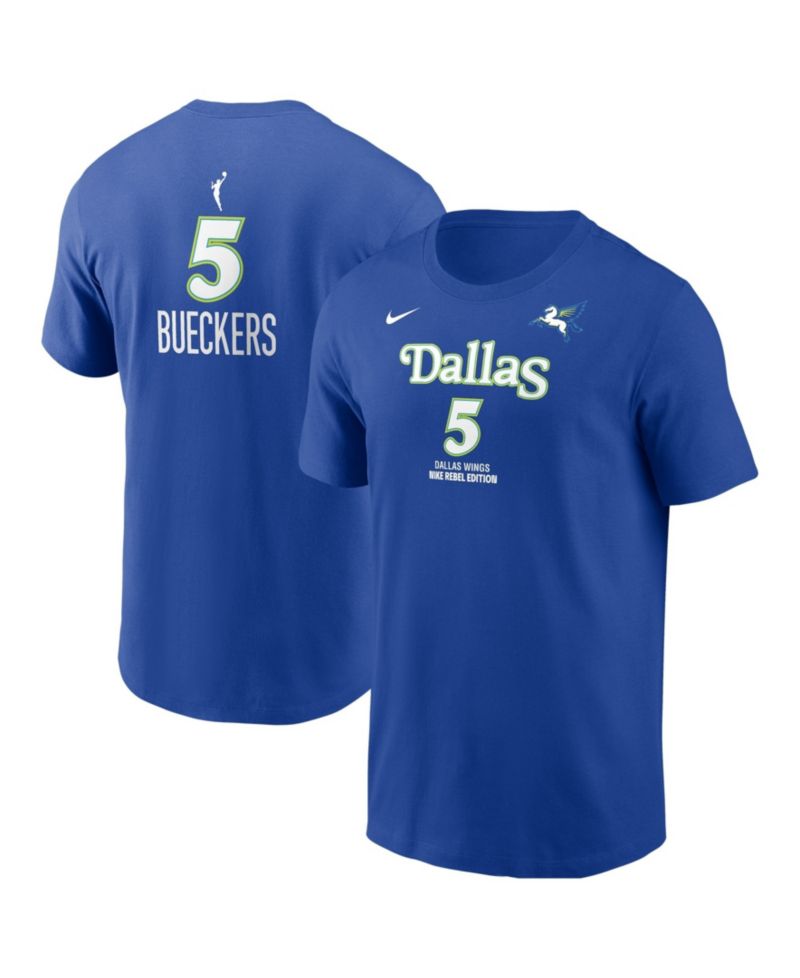 Men's Paige Bueckers Blue Dallas Wings Name & Number Rebel Edition T-Shirt
