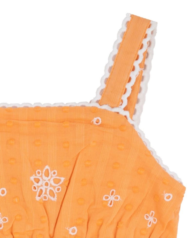Baby Girls' Sleeveless Eyelet Tank Top and Skort, 2-Piece Set