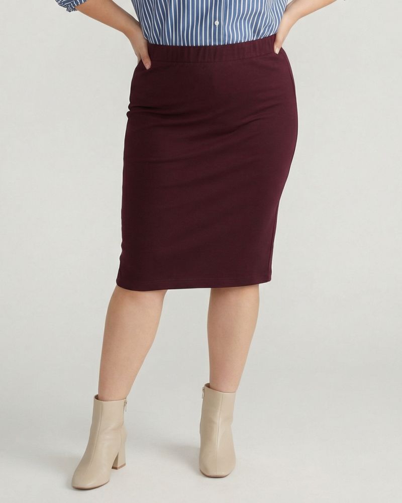 Plus Size Danube Ponte Skirt