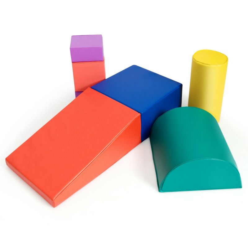 6-Piece Soft Foam Building Blocks Climb Crawl Set for Toddlers Indoor