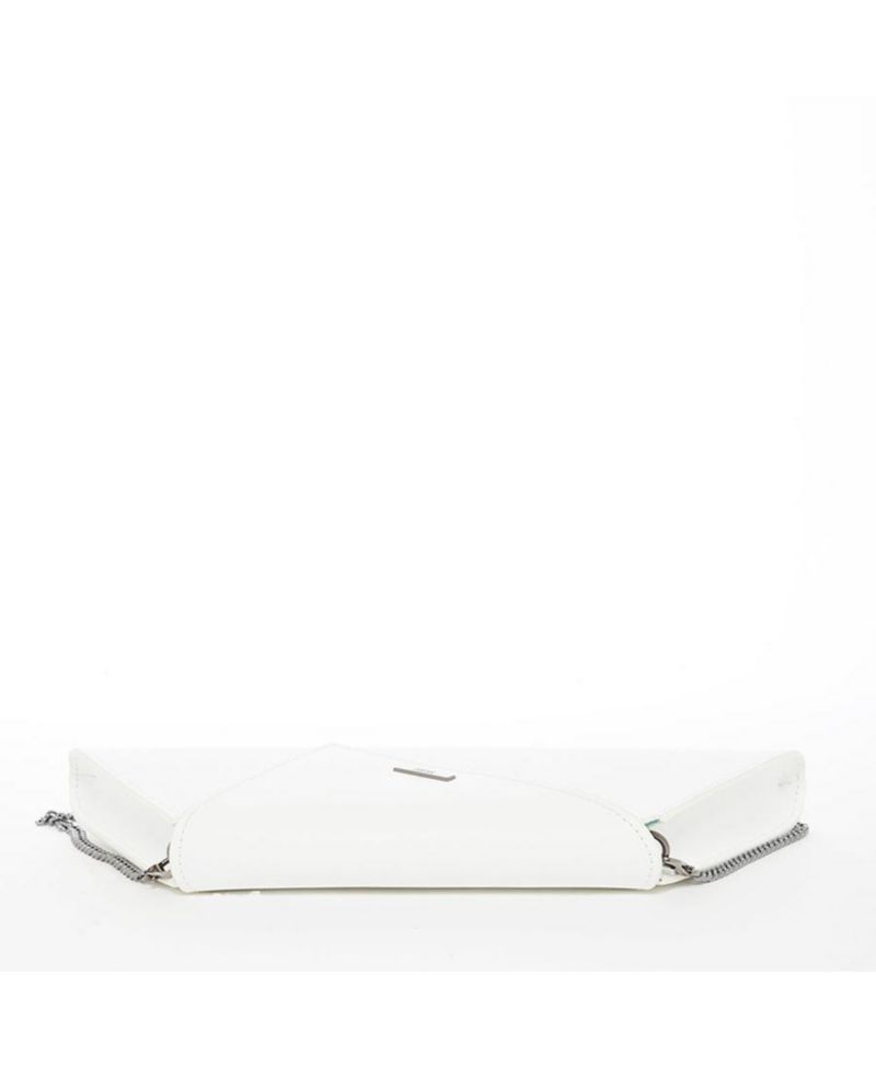 White Purse Saffiano Leather Clutch Bag Crossbody Evening Purse Unique Women's Handbag