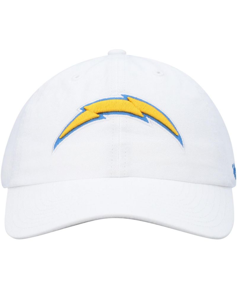 Men's White Los Angeles Chargers Clean Up Adjustable Hat