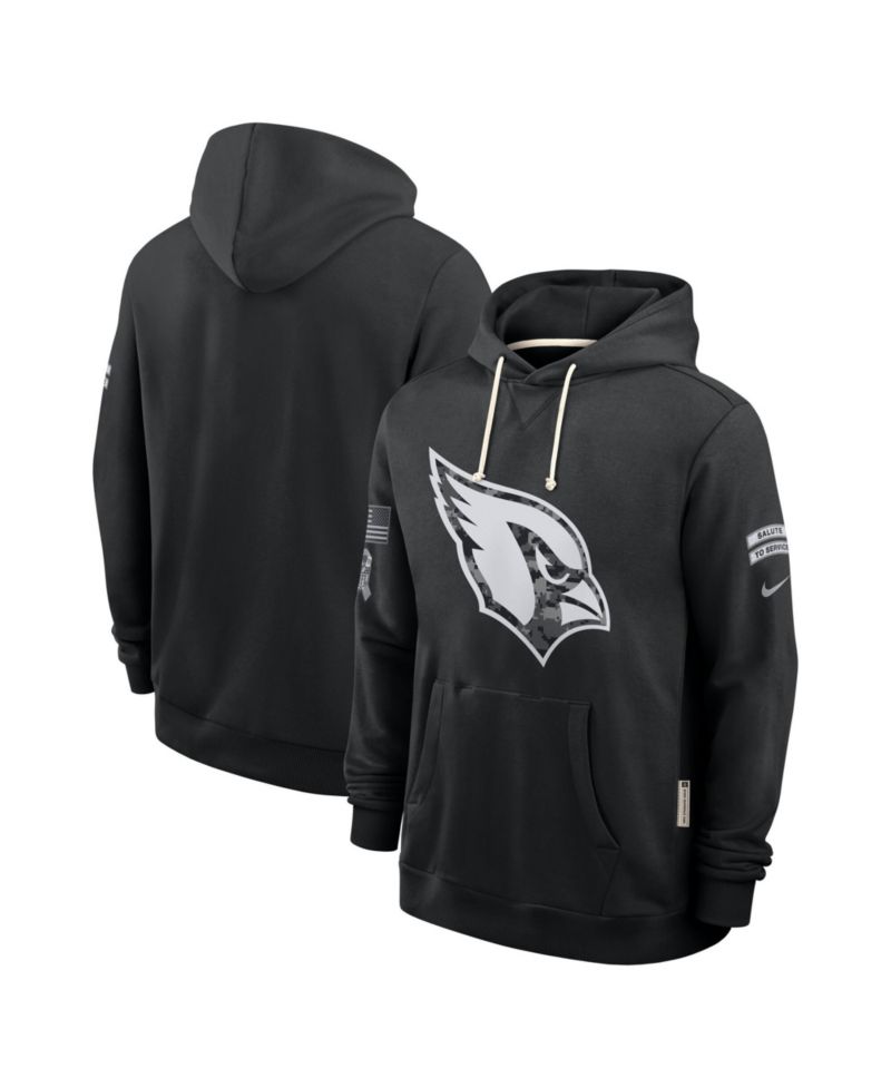 Men's Black Arizona Cardinals 2026 Salute to Service Sideline Pullover Hoodie
